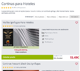 imagen de la ficha de producto de cortinas para hotel